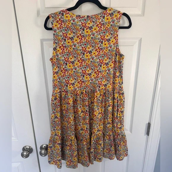 Toad &Co Marley Tiered Sleeveless Dress Womens Sz M In Barley Multi Floral Print - Picture 16 of 16